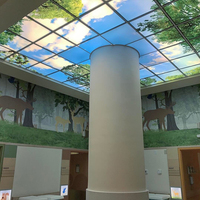 Panneau lumineux LED moderne 40W, ciel bleu, nuages blancs, sans scintillement, ciel artificiel pour la décoration de plafond de bureau, hôtel, restaurant