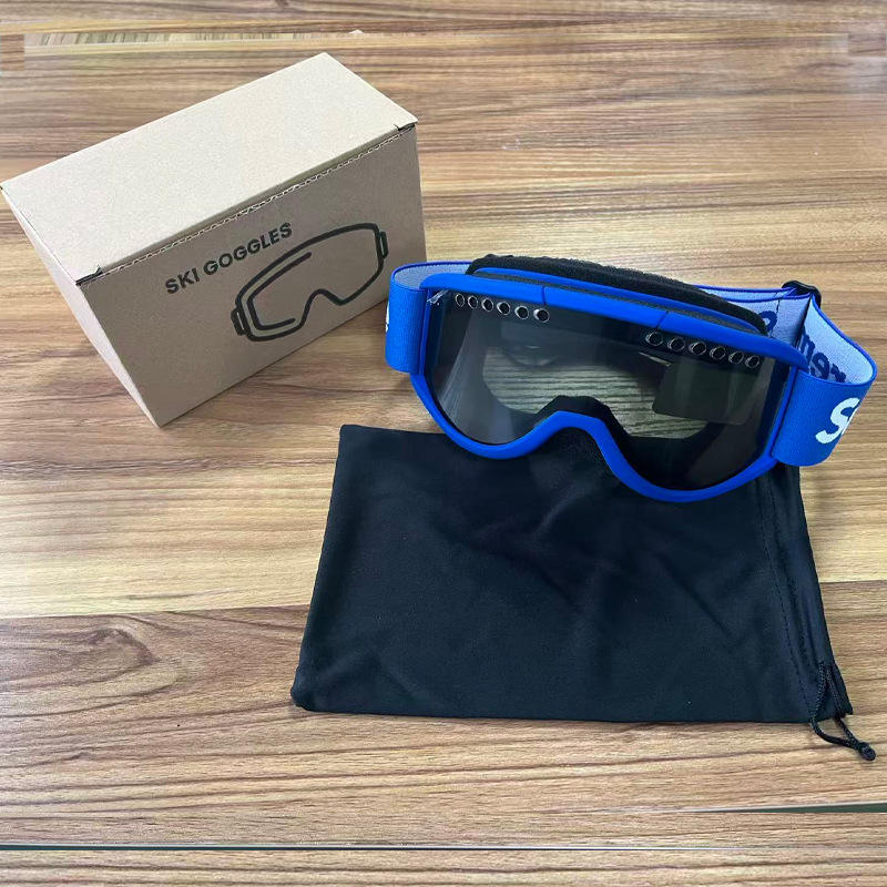 002 - Cadre bleu - Feuille grise [Sac en tissu/Boîte en carton] [avec logo]