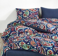 Nouveau produit 2026 – Parure de lit quatre pièces en coton 100 % jacquard tricoté, fil coloré, style européen-américain, 200 fils/cm², pour hôtel et maison