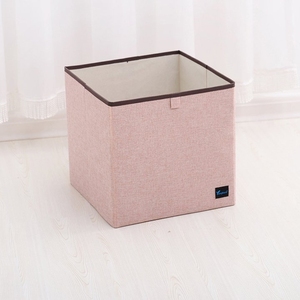 친환경 그레이 화이트 블루 코튼 린넨 원단 보관함 기능성 유연한 홈 정리 및 의류 보관 - Product Image 3