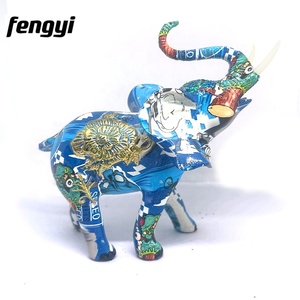 Tùy Chỉnh Thủ Công Mỹ Nghệ Sản Xuất Nước Chuyển Giao In Ấn Trang Trí Nội Thất Nhựa Động Vật Hình Con Voi Bức Tượng - Product Image 5