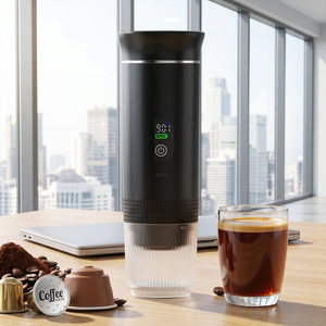 Cafetera Portátil de Cápsulas, Máquina de Espresso Automática para Viajes, 0.8L, Funciona con Batería, Cuerpo de Plástico, Pantalla en Inglés - Product Image 1