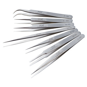 Pincettes Vetus SS-SA en acier inoxydable, pointes courbées, haute précision, pour la préparation des nids d'oiseaux - Product Image 4