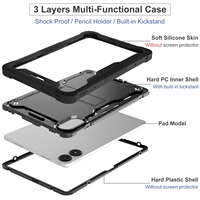 Étui robuste antichoc avec béquille pour Redmi Pad 2 Pro 12.1 / Pad SE / Pad 10.6 / Pad Pro 12.1 / POCO Pad 12.1