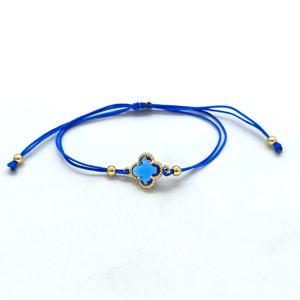 LC20240954 Joyería de Moda al por Mayor, Hecha a Mano, Ajustable, para Niñas y Mujeres, con Dije de Trébol de Cuatro Hojas, Cuerda de Macramé - Product Image 5