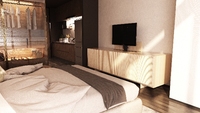 Soporte de TV Giratorio Motorizado Universal con Altura Ajustable, Construcción de Acero, Opción de Montaje en Pared para TV de 42-70 Pulgadas