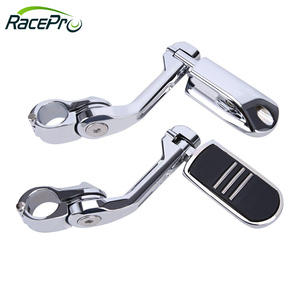 RACEPRO largo ajustable plegable montaje carretera <span class=keywords><strong>pie</strong></span> Peg 1-1/4 "Crash Bar <span class=keywords><strong>pie</strong></span> clavijas para Harley Davidson Street Glide Road King - Product Image 3