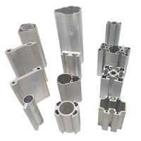 Connecteurs de profilés d'extrusion en aluminium Série 6000, longueur 6M, rail en T, cadre de luxe, finition anodisée, norme européenne P65, découpe