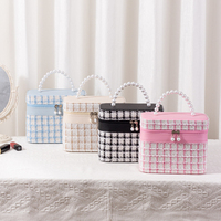 Trousse de Maquillage Grande Capacité de Luxe, Boîte de Rangement de Bureau Portable, Valise de Voyage pour Cosmétiques
