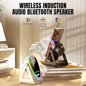 Wireless Induction Audio <b>Speaker</b> 5 in 1 with Phone Stand Wireless Charging RGB 180. Adjustable Holder for Phone Pad - Product Image 3