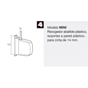 Mini enrollador de persianas enrollables, cinta plegable de 6 metros y 14 mm. - Product Image 4