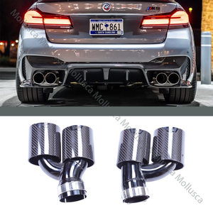 For M5 Series F90 True Carbon Tail Throat Dry Carbon - Product Image 1