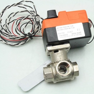 B313B+TR24-SR-T Robinet à bille en laiton 3 voies 1/2'' 600 PSI avec actionneur - Product Image 5