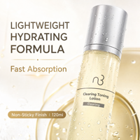 Lotion Tonifiante Éclaircissante Beauté Naturelle Triple Acide Hyaluronique Hydratant Fixateur d'Hydratation Profonde Contrôle du Sébum