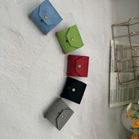 Portefeuille vintage en cuir PU avec fermeture à bouton-pression, organisateur d'argent, porte-billets multicolore portable pour les voyages et l'usage quotidien