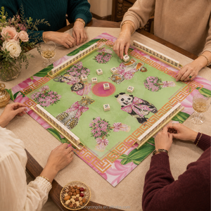 Tapis de Mahjong Américain 80x80cm – Douze Motifs Imprimés pour les Acheteurs de Boutiques de Cadeaux et Présentoirs de Table pour Magasins de Jeux de Mahjong - Product Image 3