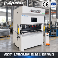 Presse plieuse CNC électrique compacte de haute précision 60T 1250mm sans huile à double servo pour armoires électroniques et pièces métalliques