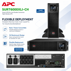 Schneider 6KVA SURT6000XLI-CH/6KW ออนไลน์เครื่องสำรองไฟชั้นวางห้องอัพ <span class=keywords><strong>APC</strong></span> สมาร์ท RT UPS <span class=keywords><strong>แบ</strong></span><span class=keywords><strong>ต</strong></span>เตอรี่ภายนอก - Product Image 1