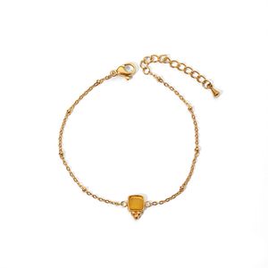 Bracelets pour femmes en acier inoxydable plaqué or, rectangulaires, avec opales et pierres naturelles, bijoux inaltérables à <span class=keywords><strong>prix</strong></span> compétitif - Product Image 1