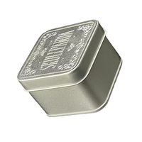 Boîtes en fer blanc imprimées pour emballage de petite taille, boîtes carrées en fer blanc pour thé en vrac et café, boîtes rectangulaires personnalisées en métal pour thé