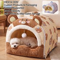 Nouveau Nid de Douceur en Forme de Maison pour Chat – Lit Fermé en Peluche pour Chats et Chatons, Idéal pour Chambre, Salon et Maison