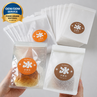 Sac d'emballage alimentaire en papier blanc pour pain et gâteaux, résistant à la graisse, thermoscellable, avec fenêtre, à fermeture enroulable, style japonais