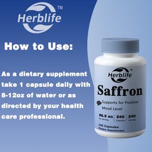 Venta Caliente OEM - Personalizable - Extracto de Azafrán 88.5mg, 240 Cápsulas - Cápsulas Vegetarianas, Sin OMG, Sin Gluten - Product Image 2