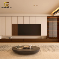 Rak TV Modern Ramah Lingkungan dari Kayu untuk Hotel dan Apartemen, Tahan Lama, Kapasitas Besar, Perabot Rumah untuk Ruang Tamu