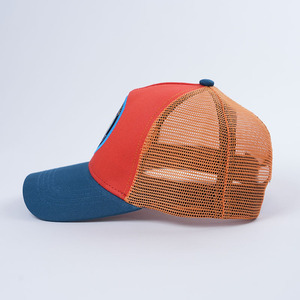 Sombrero de camionero de algodón de alta calidad al por mayor con logotipo bordado personalizado gorra de camionero de malla colorida personalizada sombrero de 5 paneles - Product Image 4