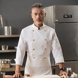 Uniforme de <span class=keywords><strong>Chef</strong></span> de Alta Gama para Hotel Vanparsun, Uniforme de <span class=keywords><strong>Chef</strong></span> Ejecutivo, Maestro de Cocina, Unisex, Poliéster Tejido, 25-35 Años, 2022 - Product Image 1
