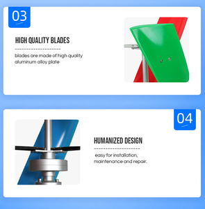 Disc Coreless High Efficiency Low Speed Small Helical Vertical Axis Wind Generator X-5kw - Product Image 4