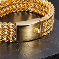 Bracelet tressé en acier inoxydable de style occidental, nouveau, pour couple, avec placage or 18 carats, bijoux personnalisés en acier inoxydable