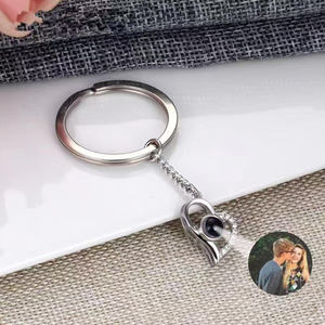 <span class=keywords><strong>Porte</strong></span>-clés personnalisé en acier inoxydable avec <span class=keywords><strong>projection</strong></span> <span class=keywords><strong>photo</strong></span>, en forme de cœur, pour vous, 100 langues, cadeau pour la fête des mères - Product Image 2