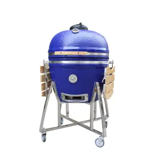 Auplex ceramica grande Kamado verde 27 29 pollici cucina all'aperto BBQ uovo carbone di legna da ardere Barbecue Grill