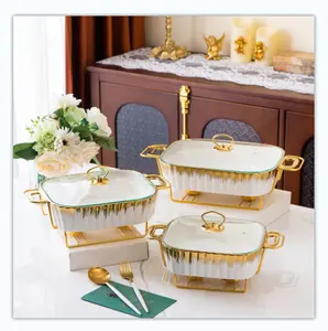 6-10usd ship Europe ceramic dishes with golden holder tableware set vajillas de porcelana ceramic of material ceramic