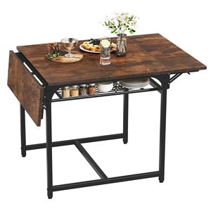 Table à manger pliante SENYU personnalisée en bois écologique avec panneau extensible à rabat, petite table à manger pliable - Product Image 1