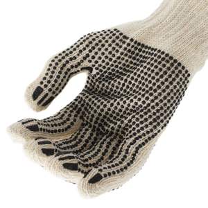 Venta al por mayor de guantes de protección laboral de punto de <span class=keywords><strong>PVC</strong></span> negro de hilo de algodón de calibre 10 para reparación de automóviles - Product Image 6