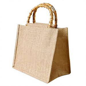 Jute Hand Length Handle Geometric Pattern <b>Tote</b> <b>Shopping</b> <b>Bag</b> Eco-Friendly Reusable with Customizable Color & Logo - Product Image 6
