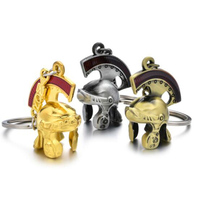 Italia Chevalier Romain Casque Porte-clés Rétro Casque Romain porte-clés Centurion Romain antique porte-clés en laiton