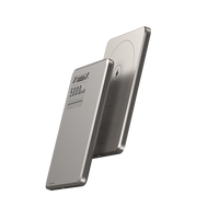 Batterie externe magnétique en alliage d'aluminium de haute qualité 5000 mAh, chargeur sans fil 15 W à charge rapide, batterie externe mince Type-C