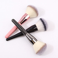 Sikat bedak longgar ekstra besar, sikat kipas bulat tunggal untuk kosmetik wajah grosir, SIKAT Makeup udara