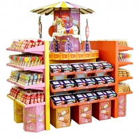 Présentoir de sol en carton ondulé personnalisé à 4 faces, empilable, pour promotion en magasin, présentoir de palettes en papier PDQ