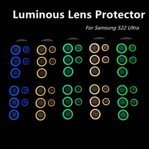 Protector de lente luminosa de posicionamiento para <span class=keywords><strong>Samsung</strong></span> <span class=keywords><strong>Galaxy</strong></span> S24 S23 <span class=keywords><strong>S22</strong></span> <span class=keywords><strong>Ultra</strong></span> Plus Cámara Anillos de metal Película de lente de vidrio templado - Product Image 2