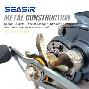 Moulinet Baitcasting de pêche, matériel à la mouche, eau salée, poignée de bouton - Product Image 6