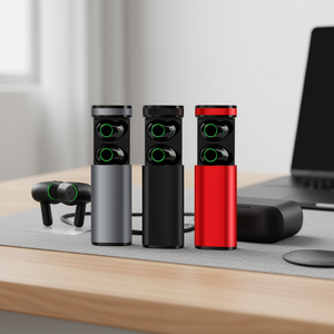 Audífonos Intrauditivos VibeWire V5.0 con Estuche de Carga, Accesorios de Audio Portátiles, Negro/Rojo/Gris, Plástico, Modelo D0100HXCIJP - Product Image 2