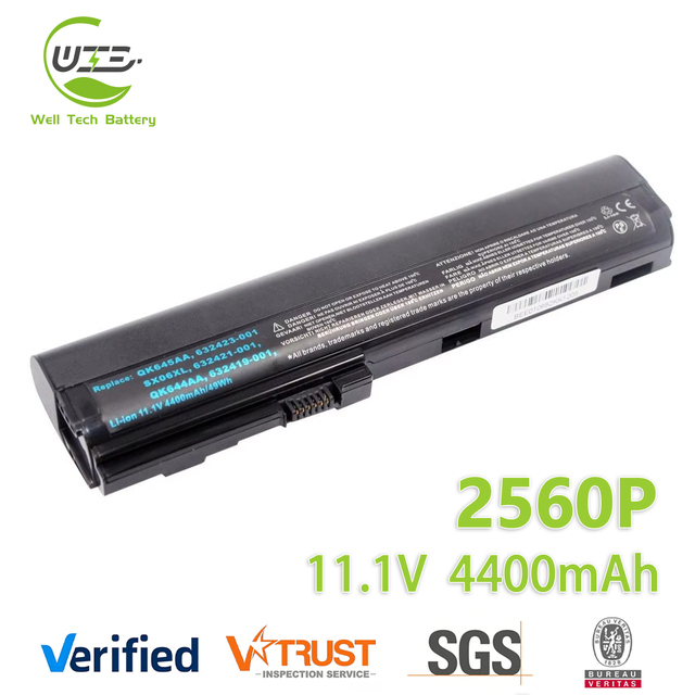 Cheap 2560P SX06 SX06XL SX09 Laptop Battery for HP EliteBook 2560P 2570P Series