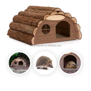Caja de Madera <span class=keywords><strong>para</strong></span> Animales Pequeños, con Techo de Tronco, <span class=keywords><strong>para</strong></span> Hámsteres - Product Image 3