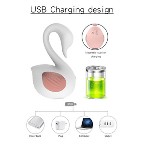 Little Swan USB <b>rechargeable</b> silicone + ABS material suction and <b>vibration</b> <b>vibrating</b> egg for women, adult sex toys. - Product Image 4
