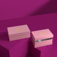Emballage en carton rigide de luxe personnalisé de haute qualité avec couvercle amovible, boîtes cadeaux rigides avec doublure en satin de soie et col