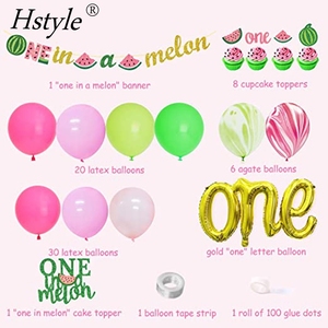 Anguria 1st Forniture Festa di Compleanno di Un in un Melone Banner Cake Topper Anguria Palloncino Ghirlanda per <span class=keywords><strong>la</strong></span> Ragazza 1st Compleanno ST483 - Product Image 6